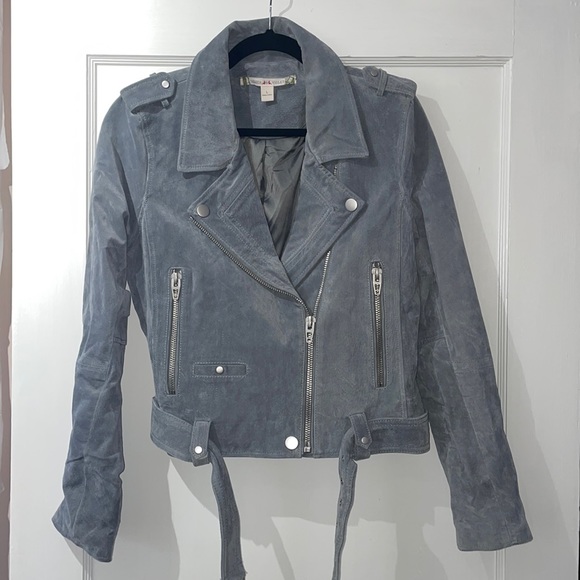 Genuine Suede Moto Jacket - Picture 2 of 9